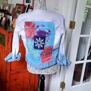 Bandana back denim jacket sz M